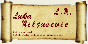 Luka Miljušević vizit kartica